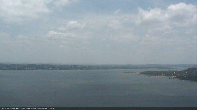 Lake Travis webcam, July 3, 2016 12:40 PM CT