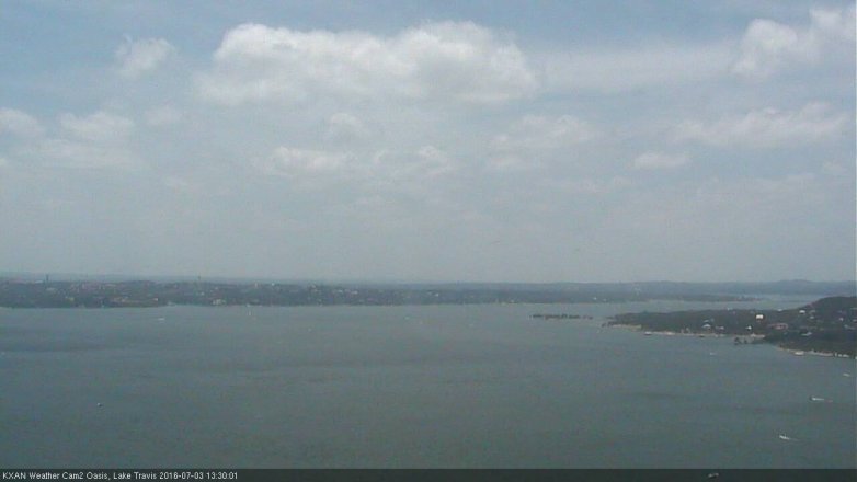 Lake Travis webcam, July 3, 2016 12:55 PM CT