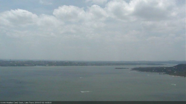 Lake Travis webcam, July 3, 2016 1:20 PM CT