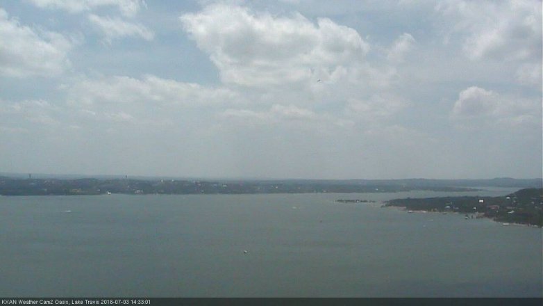 Lake Travis webcam, July 3, 2016 1:40 PM CT