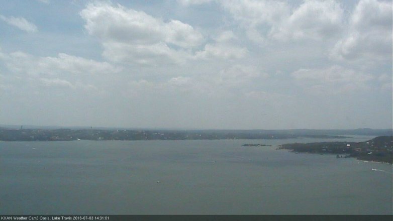 Lake Travis webcam, July 3, 2016 1:50 PM CT