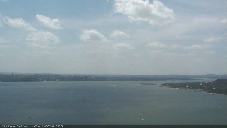 Lake Travis webcam, July 3, 2016 2:25 PM CT