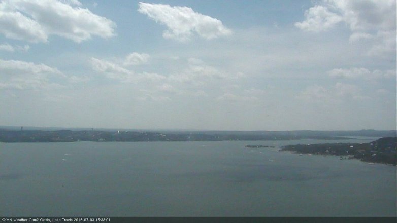 Lake Travis webcam, July 3, 2016 2:40 PM CT