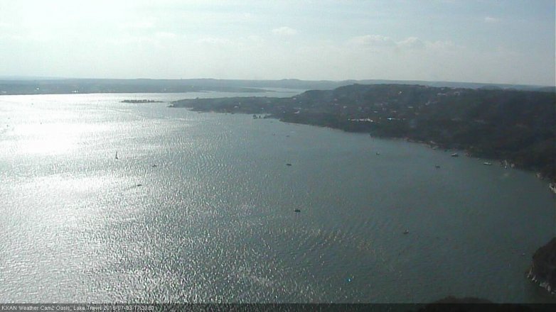 Lake Travis webcam, July 3, 2016 5:00 PM CT