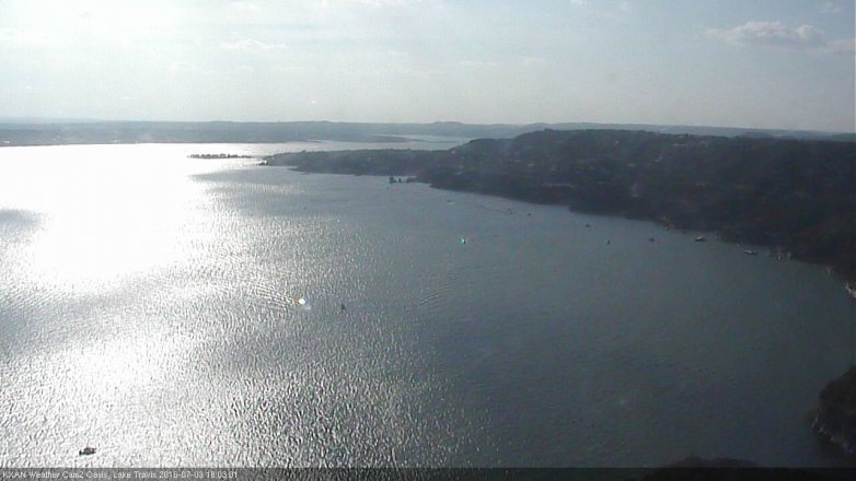 Lake Travis webcam, July 3, 2016 5:20 PM CT