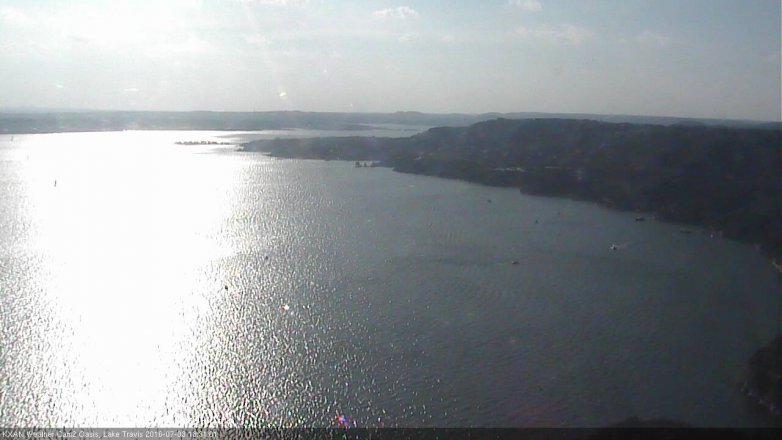 Lake Travis webcam, July 3, 2016 5:45 PM CT