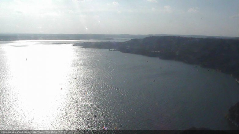 Lake Travis webcam, July 3, 2016 5:50 PM CT
