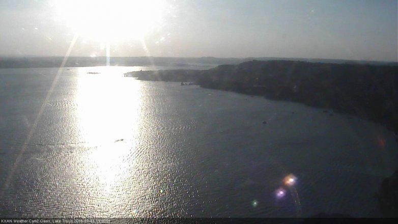 Lake Travis webcam, July 3, 2016 6:35 PM CT