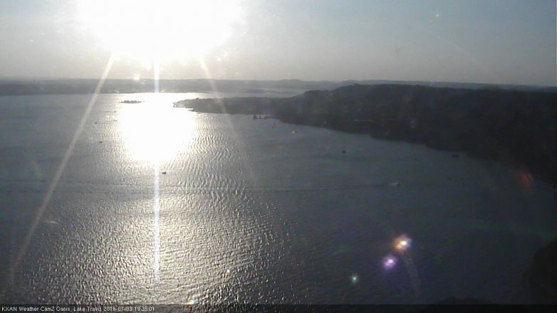 Lake Travis webcam, July 3, 2016 7:00 PM CT
