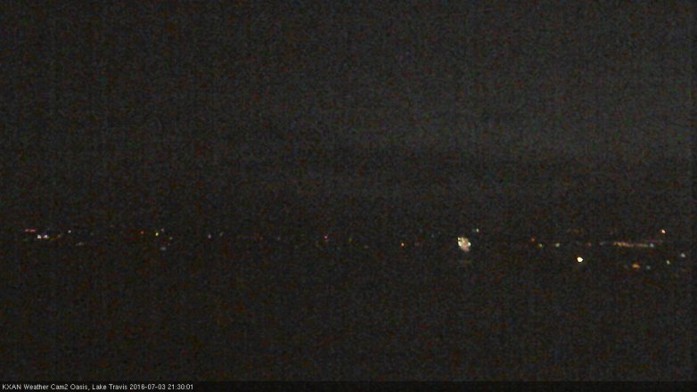 Lake Travis webcam, July 3, 2016 8:40 PM CT