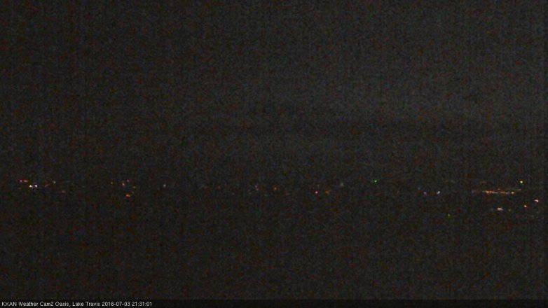 Lake Travis webcam, July 3, 2016 9:00 PM CT