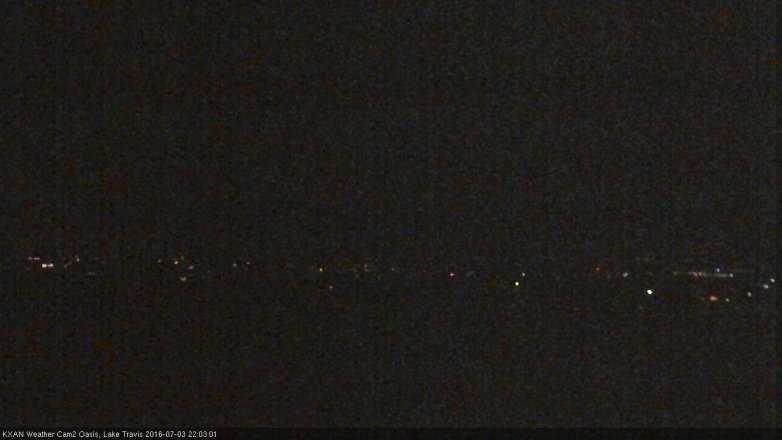 Lake Travis webcam, July 3, 2016 9:10 PM CT