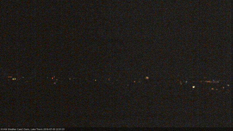 Lake Travis webcam, July 3, 2016 9:15 PM CT