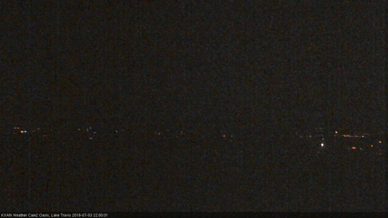 Lake Travis webcam, July 3, 2016 9:20 PM CT