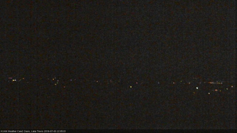 Lake Travis webcam, July 3, 2016 9:30 PM CT