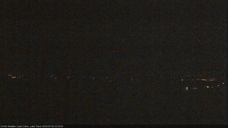 Lake Travis webcam, July 3, 2016 9:45 PM CT