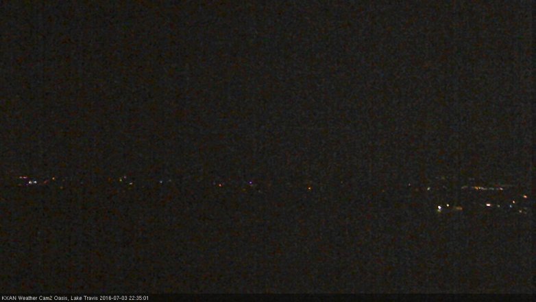 Lake Travis webcam, July 3, 2016 9:55 PM CT