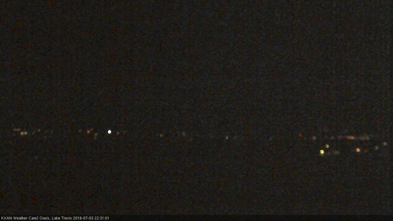 Lake Travis webcam, July 3, 2016 10:00 PM CT