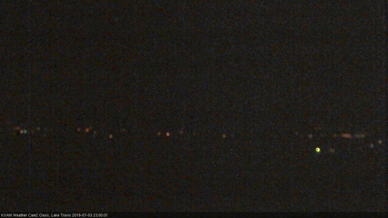 Lake Travis webcam, July 3, 2016 10:05 PM CT
