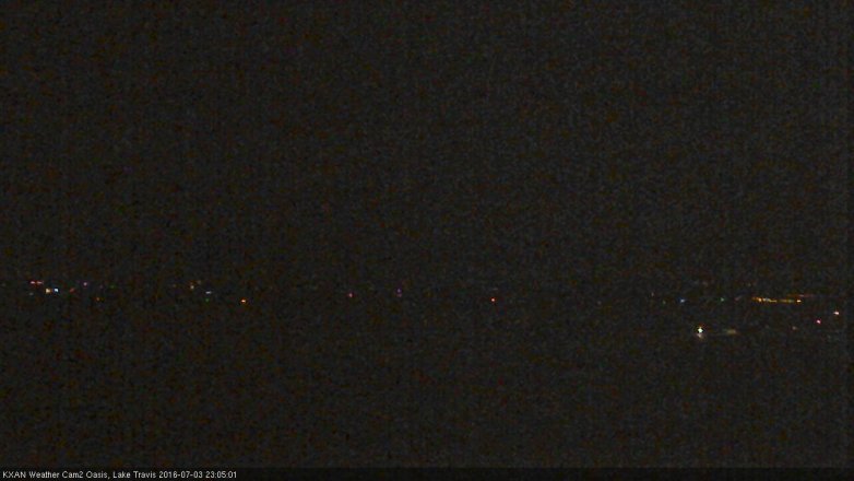 Lake Travis webcam, July 3, 2016 10:15 PM CT