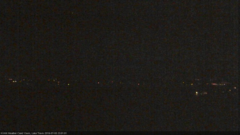 Lake Travis webcam, July 3, 2016 10:30 PM CT