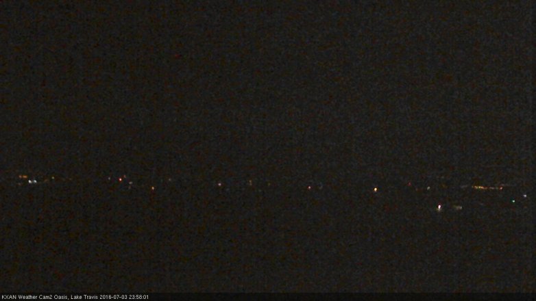 Lake Travis webcam, July 3, 2016 11:15 PM CT