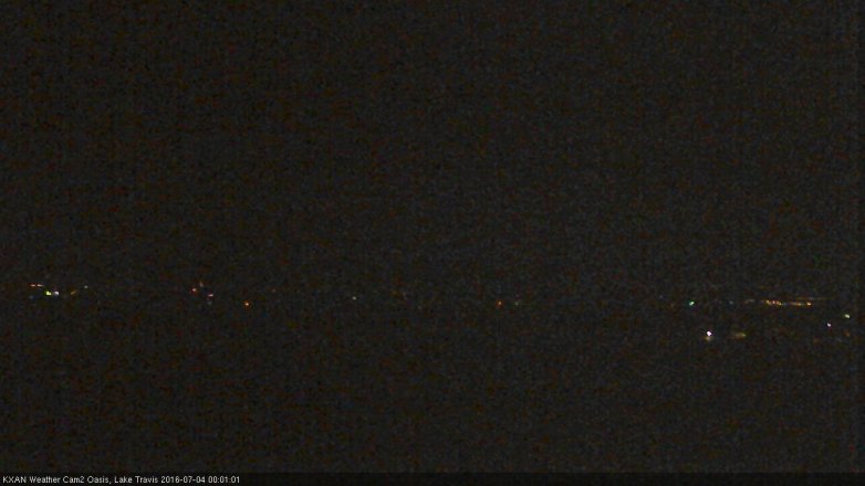 Lake Travis webcam, July 3, 2016 11:20 PM CT