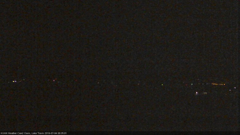 Lake Travis webcam, July 3, 2016 11:45 PM CT
