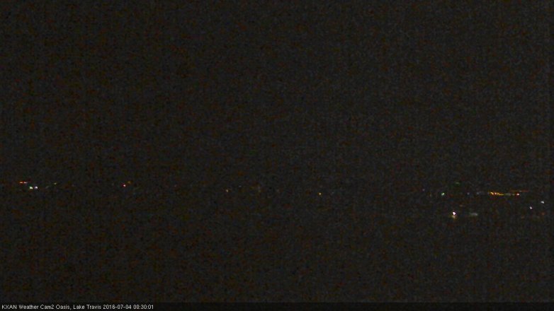 Lake Travis webcam, July 3, 2016 11:55 PM CT