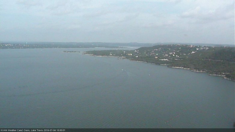 Lake Travis webcam, July 4, 2016 9:20 AM CT