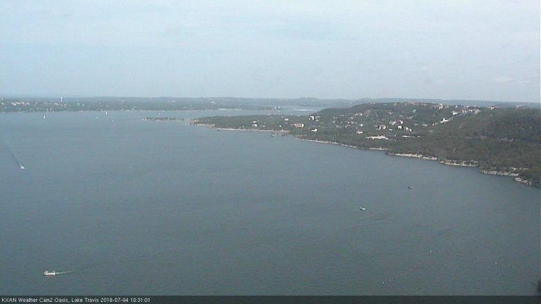 Lake Travis webcam, July 4, 2016 9:50 AM CT