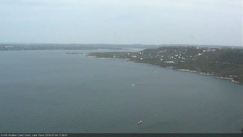 Lake Travis webcam, July 4, 2016 10:05 AM CT