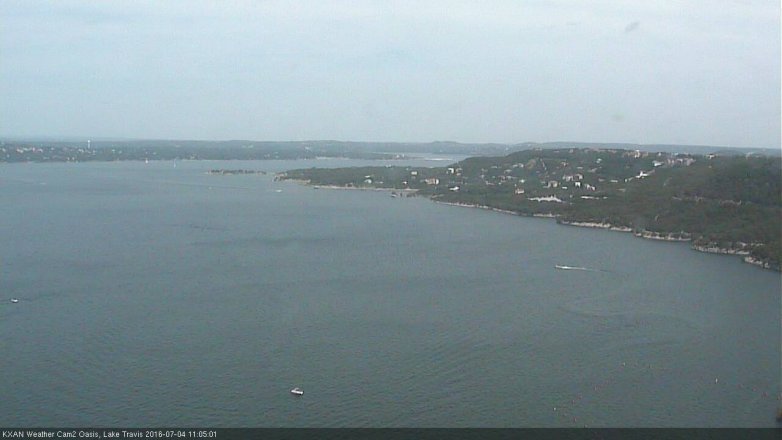 Lake Travis webcam, July 4, 2016 10:15 AM CT