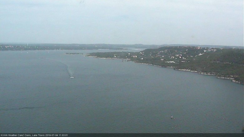 Lake Travis webcam, July 4, 2016 10:20 AM CT