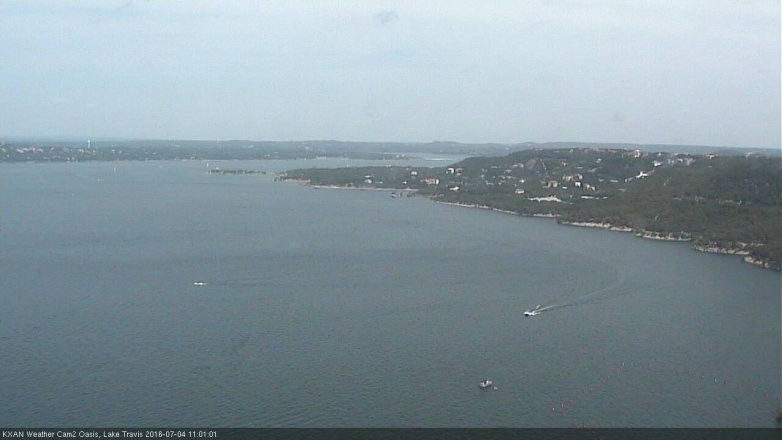 Lake Travis webcam, July 4, 2016 10:25 AM CT