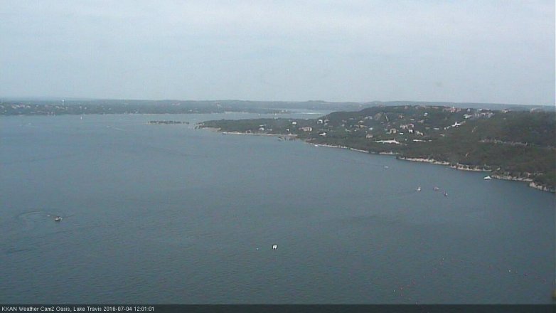 Lake Travis webcam, July 4, 2016 11:10 AM CT