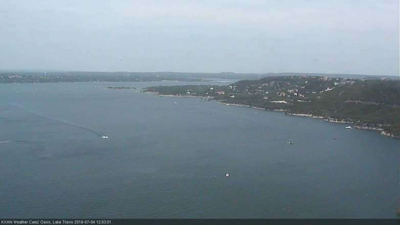 Lake Travis webcam, July 4, 2016 11:25 AM CT