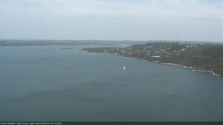 Lake Travis webcam, July 4, 2016 11:55 AM CT