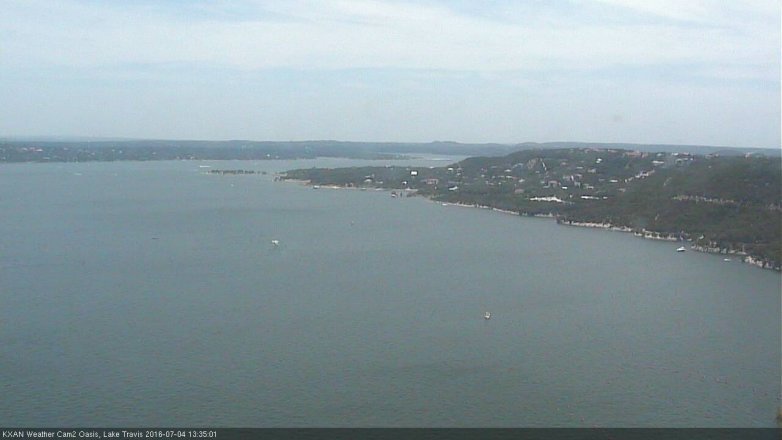 Lake Travis webcam, July 4, 2016 12:50 PM CT