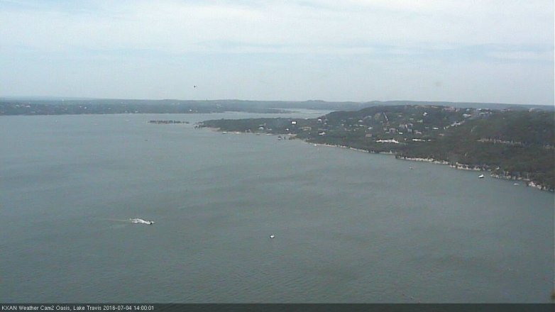 Lake Travis webcam, July 4, 2016 1:25 PM CT