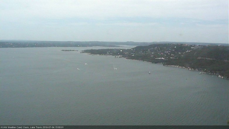 Lake Travis webcam, July 4, 2016 2:25 PM CT
