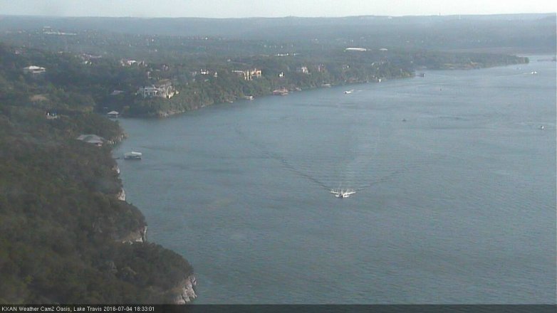 Lake Travis webcam, July 4, 2016 5:50 PM CT