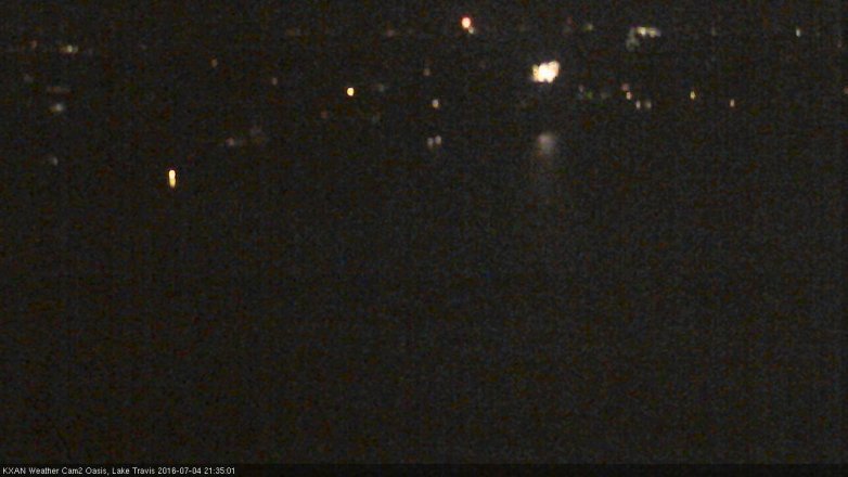 Lake Travis webcam, July 4, 2016 8:45 PM CT