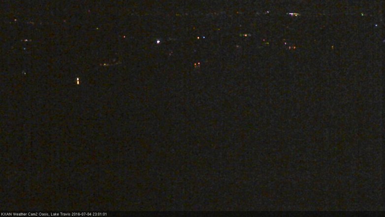 Lake Travis webcam, July 4, 2016 10:30 PM CT