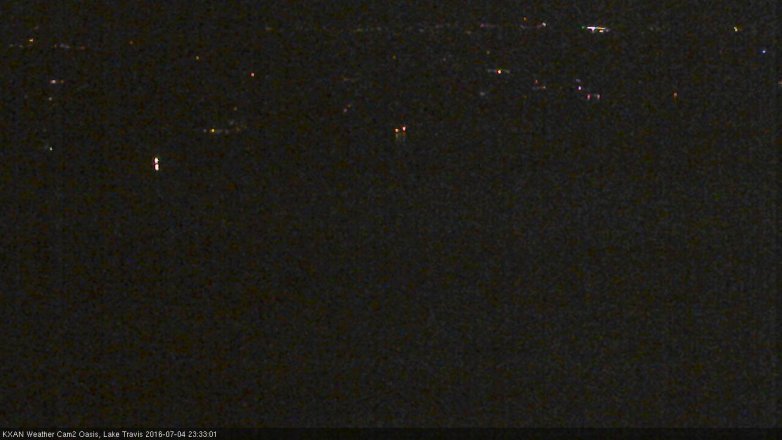 Lake Travis webcam, July 4, 2016 10:40 PM CT