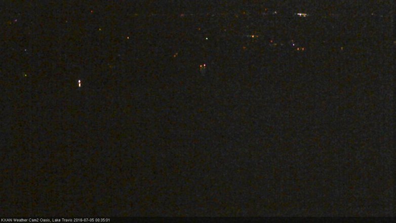 Lake Travis webcam, July 4, 2016 11:50 PM CT