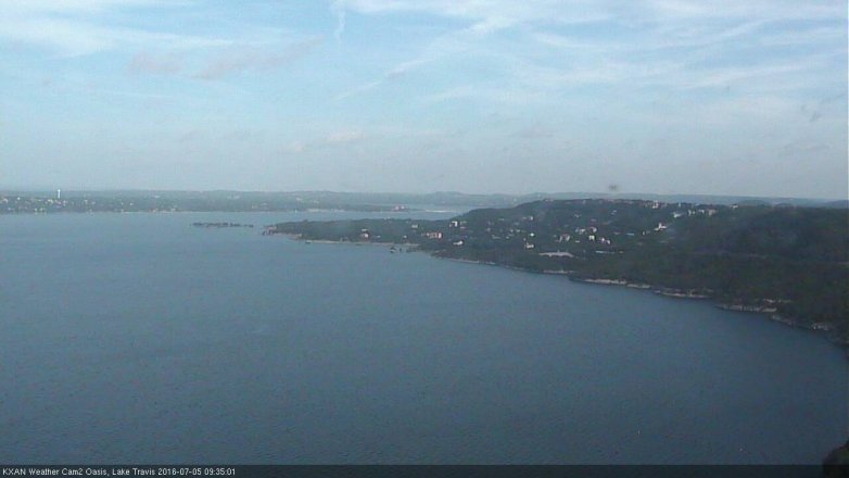 Lake Travis webcam, July 5, 2016 9:00 AM CT