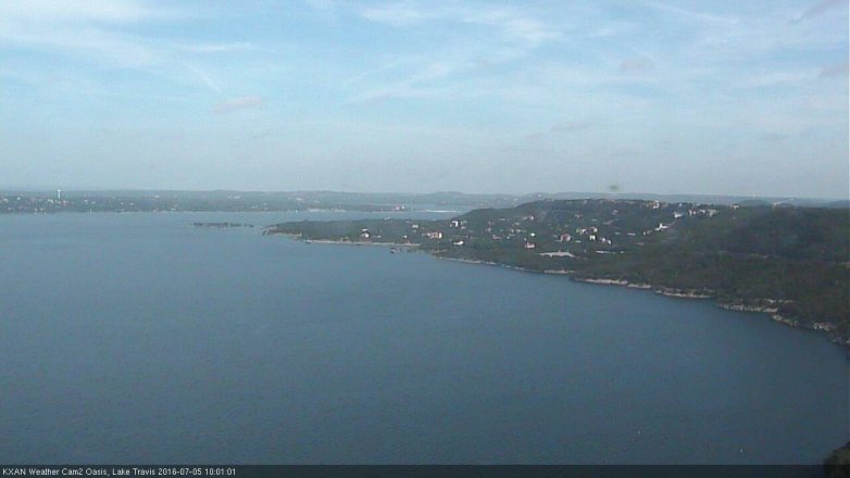 Lake Travis webcam, July 5, 2016 9:10 AM CT