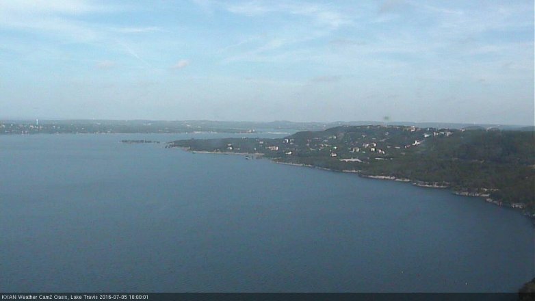 Lake Travis webcam, July 5, 2016 9:15 AM CT