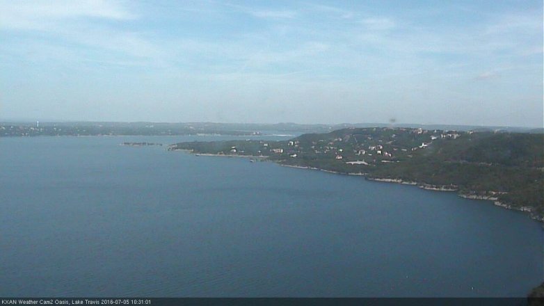 Lake Travis webcam, July 5, 2016 9:55 AM CT